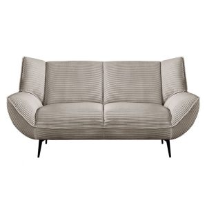 EMERALD Καναπές 2-θέσιος Σαλονιού – Καθιστικού, Ύφασμα Κοτλέ Μπεζ