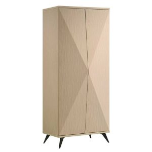 CRONOS Ντουλάπα Δίφυλλη, Απόχρωση Φυσικό