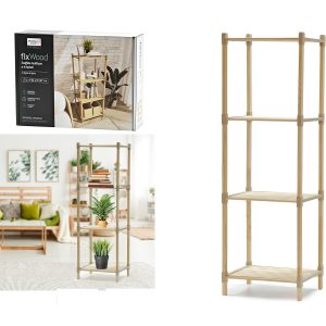 Ράφι Ξύλινο 38x32x117cm Σε 2 Σχέδια