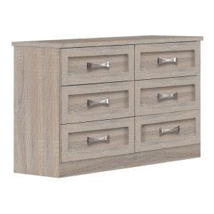 LIFE Συρταριέρα με 6 Συρτάρια, Απόχρωση Sonoma