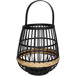 Φανάρι ArteLibre Μαύρο Μπαμπού 29.5×29.5x32cm