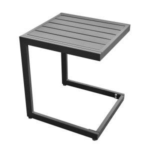 CORTE Βοηθητικό Τραπεζάκι, Μέταλλο Βαφή Μαύρο