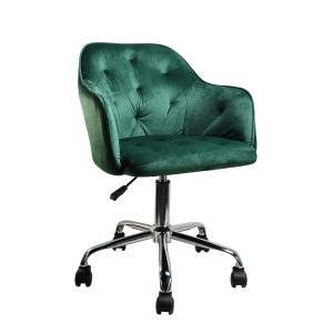 Πολυθρόνα Γραφείου ArteLibre OXLEY Πράσινο Βελούδο 53.5×56.5×75-85cm