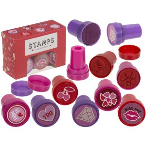 Σφραγίδες Φιλιά Και Καρδιές 2.5cm Σετ 6Τμχ