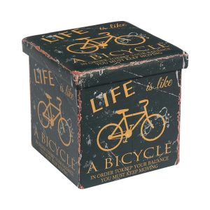 ORION Σκαμπό Αποθηκευτικό – Βοηθητικό, PU Deco Bike