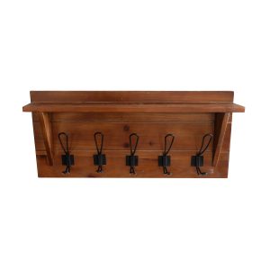 Κρεμάστρα Τοίχου ArteLibre ERLING Καφέ Ξύλο 61×9.5×25.5cm