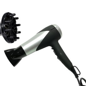 Πιστολάκι Μαλλιών Με 2 Ταχύτητες 3 Επίπεδα Θερμότητας Ασημί/Μαύρο 2000W