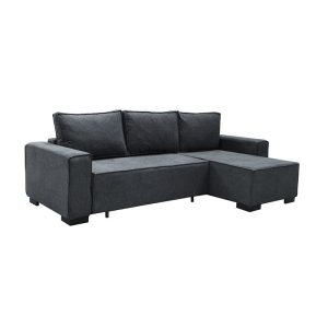 LONDON Καναπές – Κρεβάτι Αριστερή Γωνία, Ύφασμα Ανθρακί