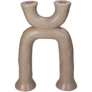 Κηροπήγιο ArteLibre Μπεζ Κεραμικό 19.5×6.5x27cm