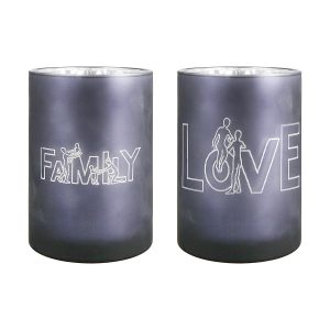 Θήκη Ρεσώ ArteLibre ‘Family’ Γκρι Γυαλί 18cm Σε 2 Σχέδια