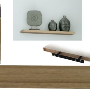 Ράφι Τοίχου Δρυς Μελαμίνη 80×23.5×3.8cm