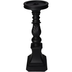 Κηροπήγιο ArteLibre Μαύρο Polyresin 11.7×11.7×35.9cm