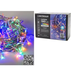 180 LED Εσωτ. & Εξωτ. Χώρου Με 8 Προγράμματα Και Μετασχηματιστή Πολύχρωμο Φως Διάφανο Καλώδιο Μη Επεκτεινόμενο IP44 31V