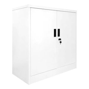 ΝΤΟΥΛΑΠΙ Δίφυλλο – 2 Ράφια Εσωτερικά – Μέταλλο Βαφή Άσπρο