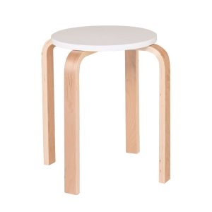 HAMILTON Σκαμπό Βοηθητικό, Στοιβαζόμενο, Απόχρωση Σημύδα – Άσπρο