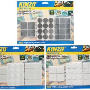 Σετ 28τμχ Τσοχάκια Επίπλων KINZO Λευκά Διάφορα Σχέδια 24.4×10.8×0.2cm