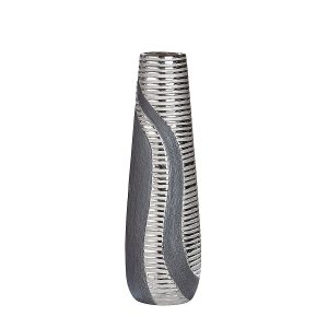 Βάζο ArteLibre Ασημί/Γκρι Κεραμικό 14x14x49cm