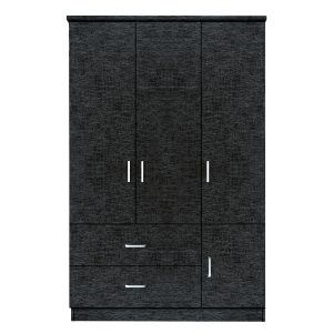 Ντουλάπα ArteLibre TUBEROSA Μαύρο Μοριοσανίδα 120x50x180cm