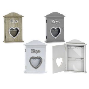 Κλειδοθήκη ‘Keys’ 6 Θέσεων Ξύλο 20x5x30cm Σε 3 Χρώματα