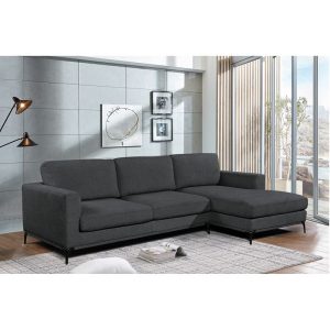 BANCO Καναπές Σαλονιού – Καθιστικού, Γωνία Αναστρέψιμος Ύφασμα Γκρι