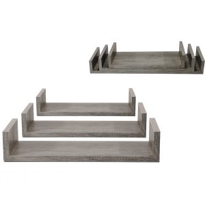 Σετ Ράφια Γκρι Δρυς 60×15.5x8cm/50×15.5x8cm/40×15.5x8cm 3Τμχ