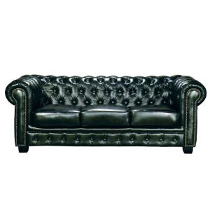 CHESTERFIELD Birmingham Kαναπές 3Θέσιος Σαλονιού Καθιστικού,Δέρμα Antique Green