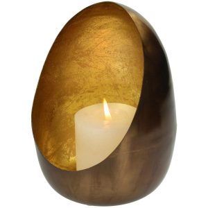 Κηροπήγιο ArteLibre Μπρονζέ Μέταλλο 13.5×13.5x20cm