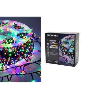 2000 LED Εσωτ. & Εξωτ. Χώρου Με 8 Προγράμματα Και Μετασχηματιστή Ψυχρό Λευκό Φως Πράσινο Καλώδιο Μη Επεκτεινόμενο IP44 3