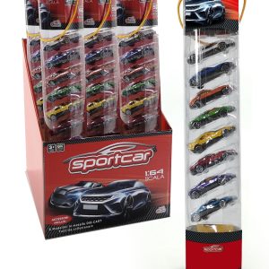 Αυτοκινητάκια Sport Car Μέταλλο/Πλαστικό 7cm Σε Διάφορα Χρώματα Σετ 8Τμχ Για 3+ Ετών