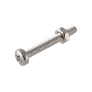 Μηχ/βιδα Κυλινδρ SL & Περικόχλιο M 4×20 Inox A2 DIN84 8Τμχ
