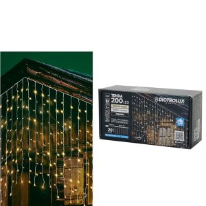 Χριστουγεννιάτικη Κουρτίνα Φωτισμού 200 LED Θερμό Λευκό 2×1.5m