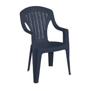 TROPEA Πολυθρόνα Τραπεζαρίας Κήπου – Βεράντας Στοιβαζόμενη, PP Απόχρωση Ανθρακί