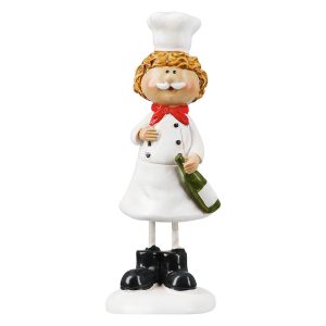 Φιγούρα Cook “Star Chef” Πολυρεζίνη Λευκό PU Pcs. Assorted 4.5×4.5x13cm