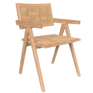 Καρέκλα Επαγγελματική ArteLibre TITYUS Βελανιδιά Ξύλο/Rattan 46×44.5x80cm