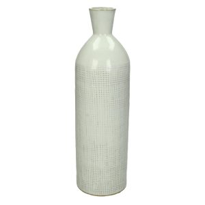 Βάζο ArteLibre Λευκό Πέτρα 9.3×9.3x32cm