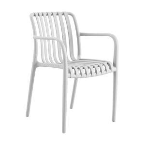 MODA Πολυθρόνα Στοιβαζόμενη PP – UV Protection Απόχρωση Άσπρο