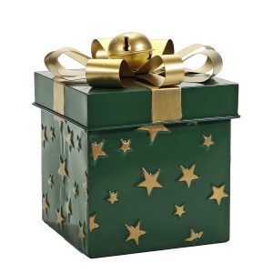 Χριστουγεννιάτικο Κουτί Δώρου Πράσινο 20cm
