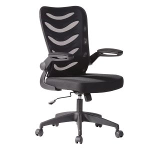 BF2945 Πολυθρόνα Γραφείου Mesh Μαύρο – Ύφασμα Μαύρο