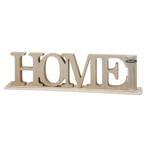 Lettering “Home” Ξύλο Ecru PU 4 47×7.5×12.5cm