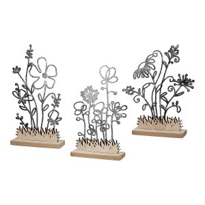 Διακοσμητικό ArteLibre Φυτά Μαύρο/Φυσικό MDF 3.5×16.5x19cm Σε 3 Σχέδια