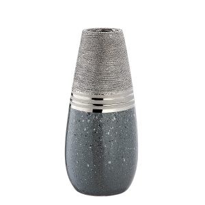Βάζο ArteLibre Ασημί/Γκρι Κεραμικό 13x13x30cm