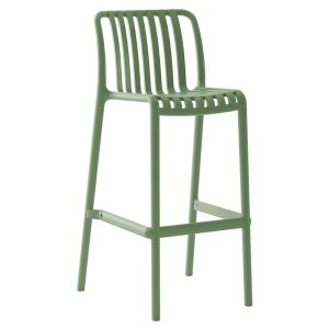 MODA Σκαμπό Bar Στοιβαζόμενο PP – UV Protection, Απόχρωση Πράσινο