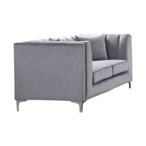 PARSON Kαναπές 2Θέσιος Σαλονιού – Καθιστικού, Ύφασμα Velure Απόχρωση Σκούρο Γκρι