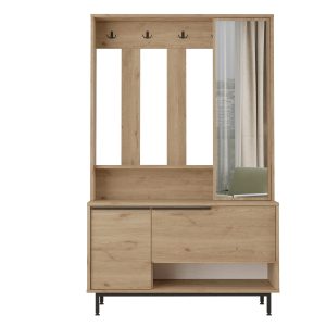 Έπιπλο Εισόδου ArteLibre LAXFIELD Φυσικό Μοριοσανίδα/Μέταλλο 112.2×35.5×178.2cm