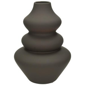 Βάζο ArteLibre Καφέ Δολομίτης 15x15x22cm