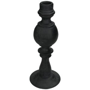 Κηροπήγιο ArteLibre Μαύρο Polyresin 8.5×8.5x22cm