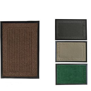 Χαλάκι Εισόδου Καφέ/Γκρι/Μπεζ/Πράσινο Υφασμάτινο 40x50cm Σε 4 Σχέδια
