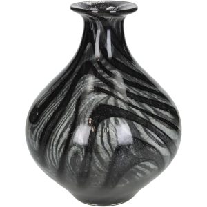 Βάζο ArteLibre Μαύρο Γυαλί 18.5×18.5×23.5cm