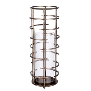 Φανάρι ArteLibre Σαμπανί/Διάφανο Μέταλλο/Γυαλί 46.5cm