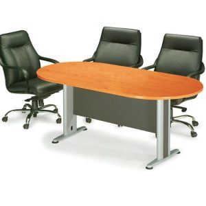 ΣΥΝΕΔΡΙΟΥ Τραπέζι Οβάλ Απόχρωση Dark Grey – Cherry